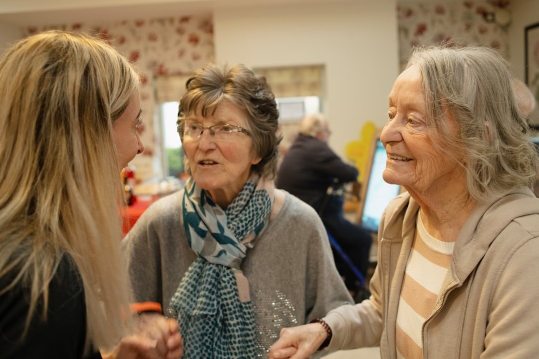 senior group smiling warmly