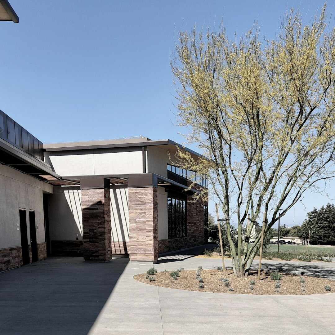 Accessible entrance of a welcoming community clubhouse building