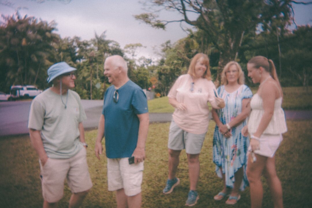 seniors chatting in group